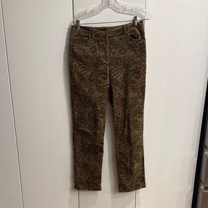 Ann Taylor Women's High Rise Jeans in Brown Paisley